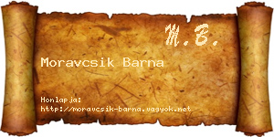 Moravcsik Barna névjegykártya