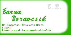 barna moravcsik business card